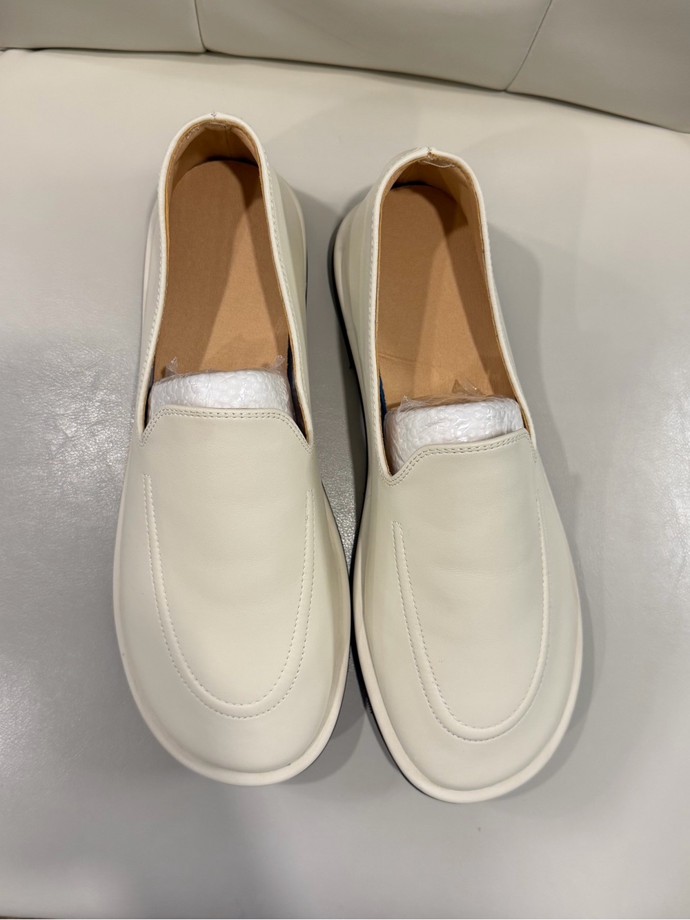 Cream Slip-On Loafers